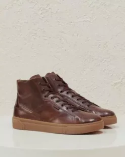 Sneakers Alta Uomo in Pelle