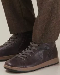 Sneakers Alta Uomo in Pelle