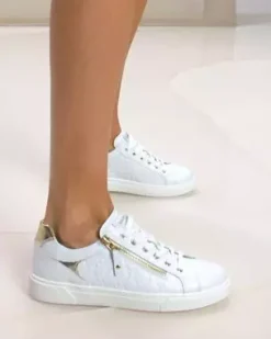Sneakers Donna in Pelle e Materiale Tecnico