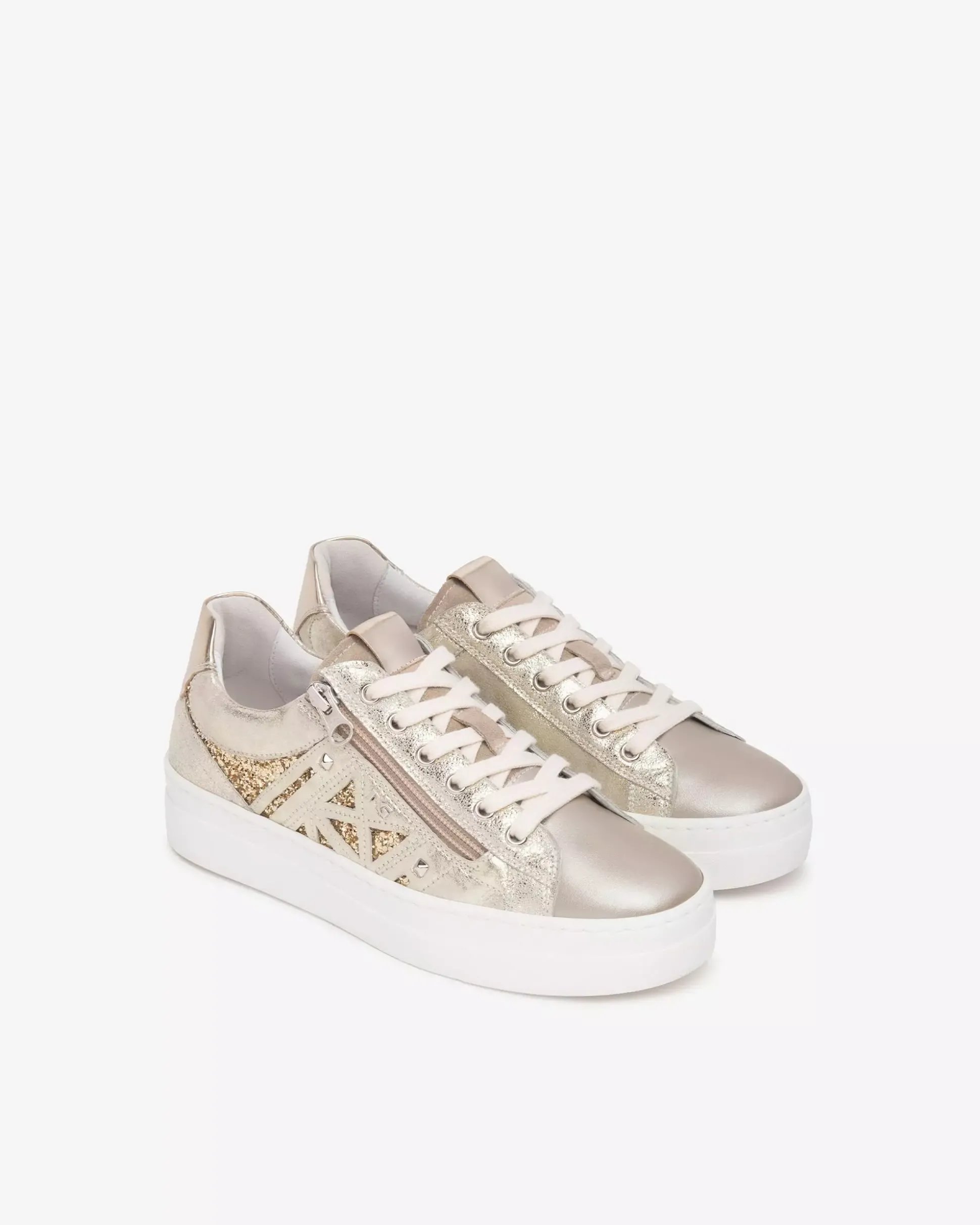 Sneakers Donna in Pelle e Materiale Tecnico