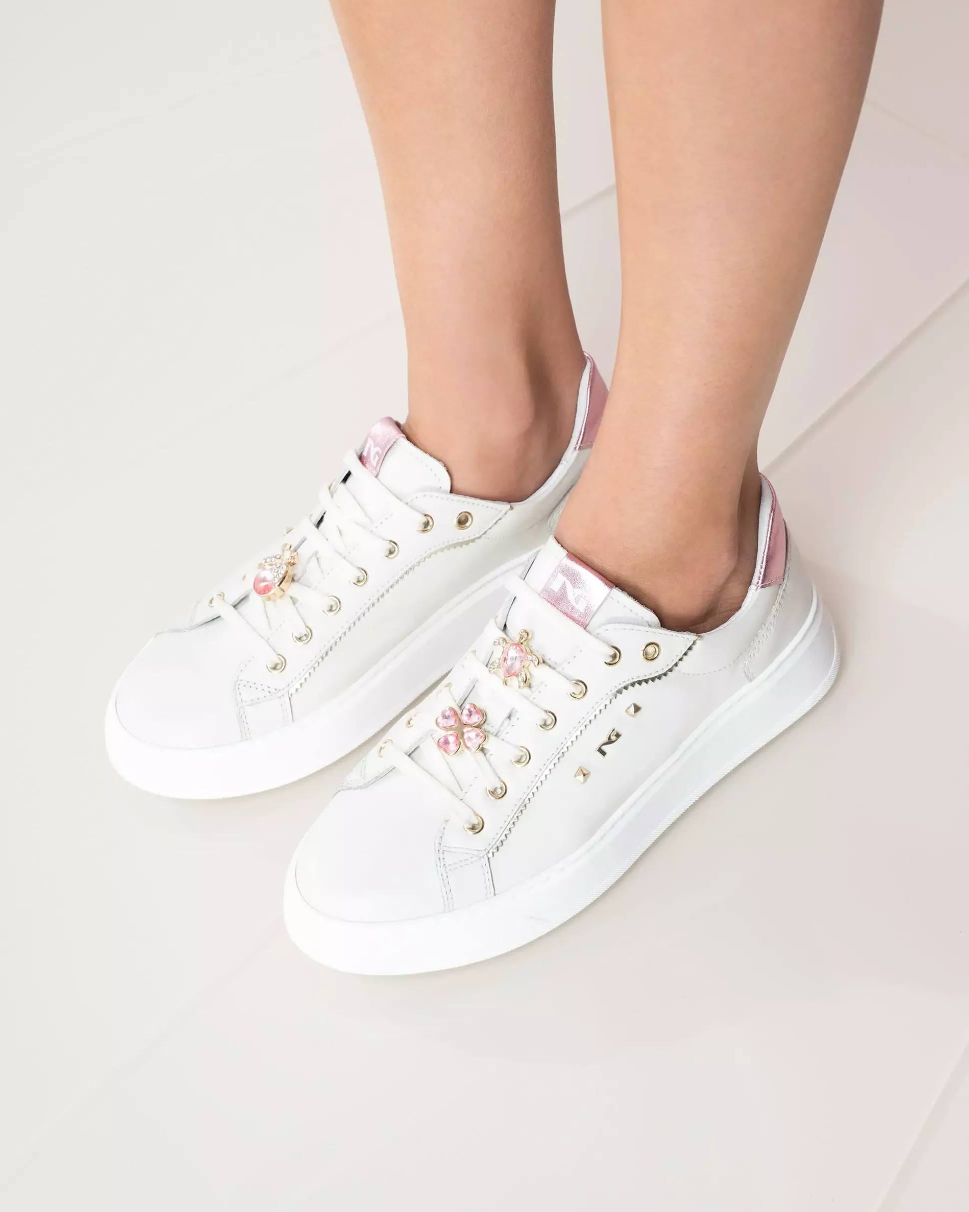 Sneakers Donna in Pelle e Materiale Tecnico