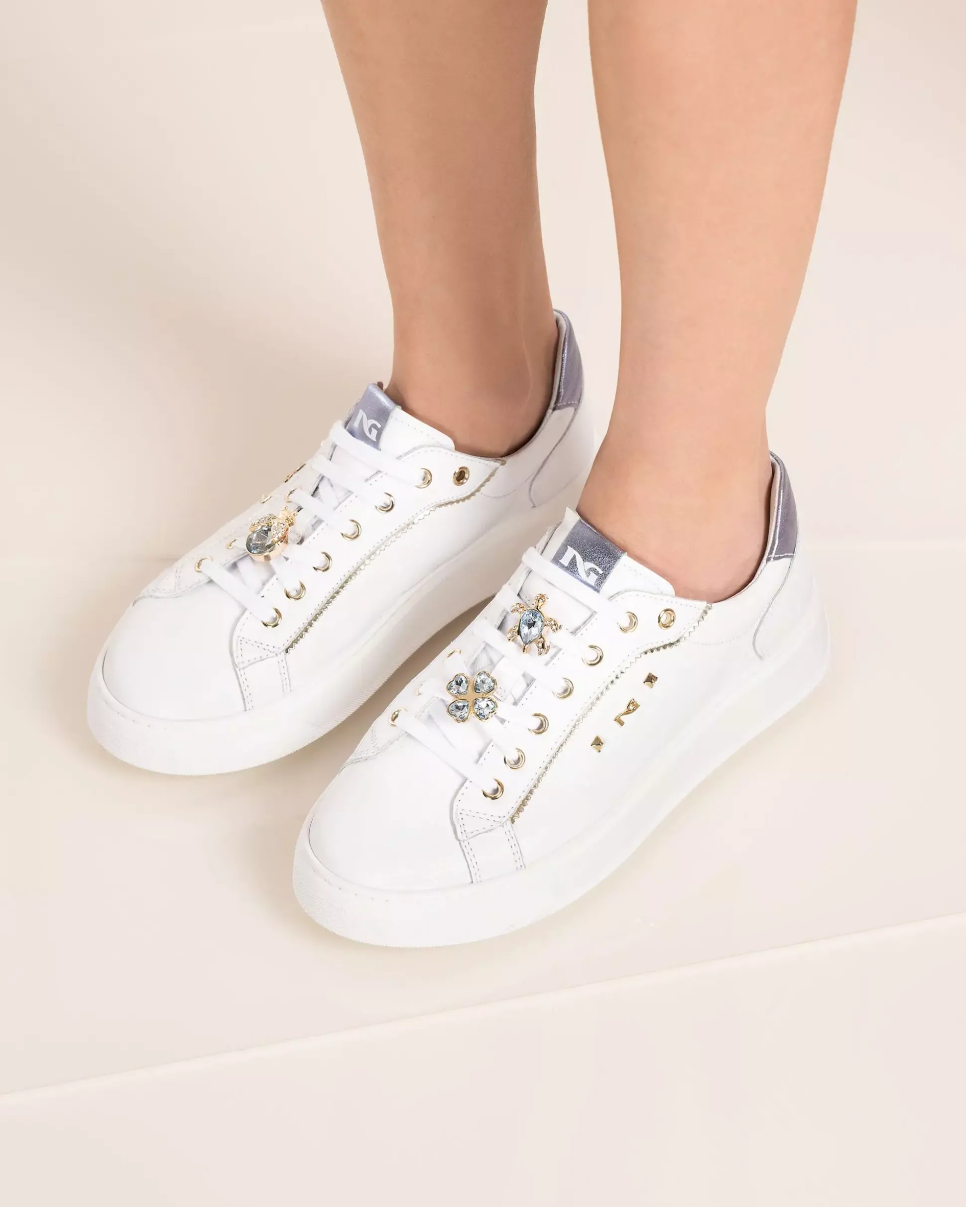Sneakers Donna in Pelle e Materiale Tecnico