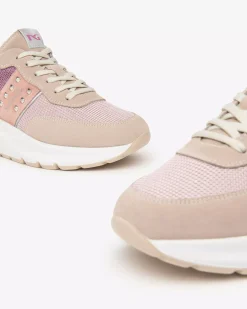 Sneakers Donna in Pelle, Suede e Tela