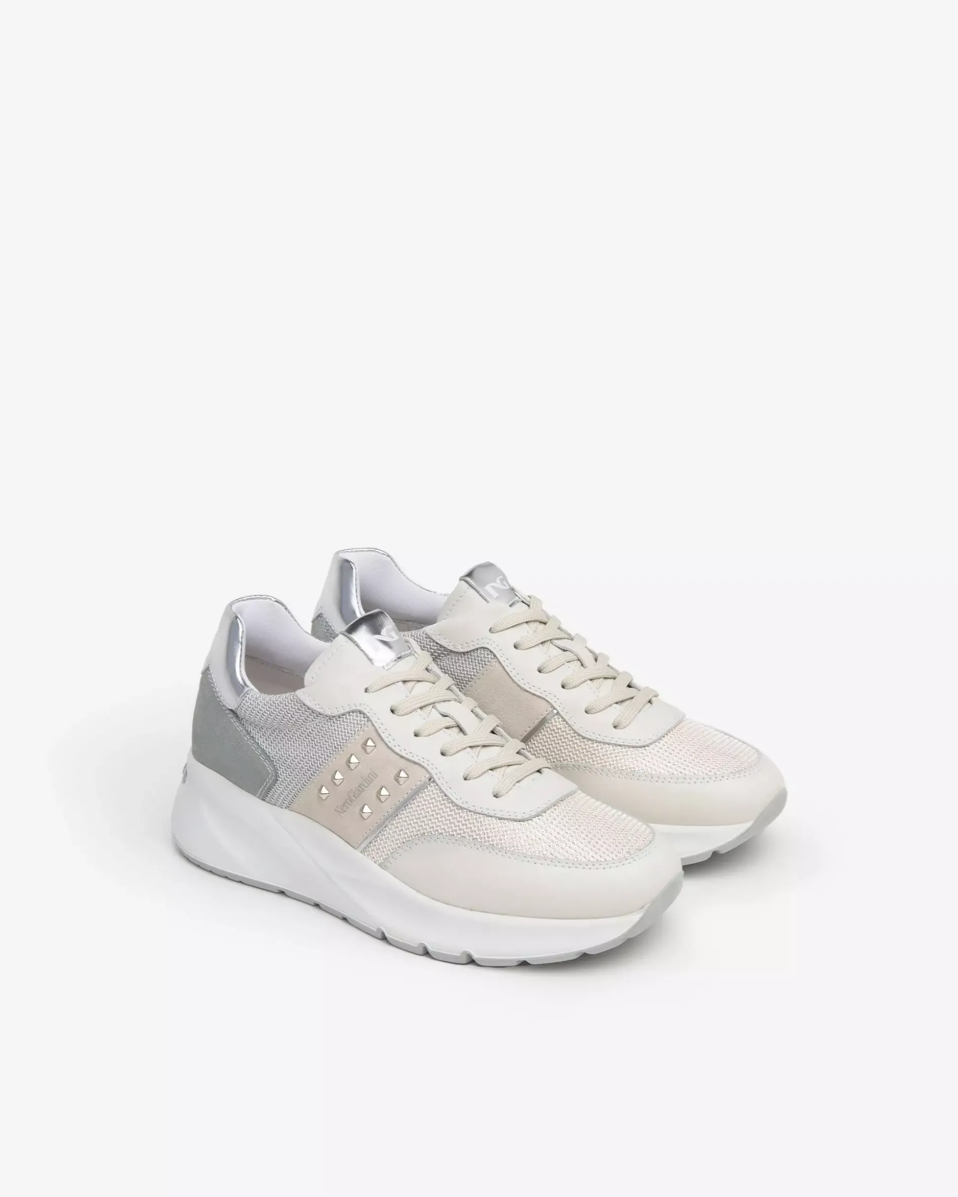 Sneakers Donna in Pelle, Suede e Tela
