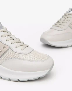 Sneakers Donna in Pelle, Suede e Tela