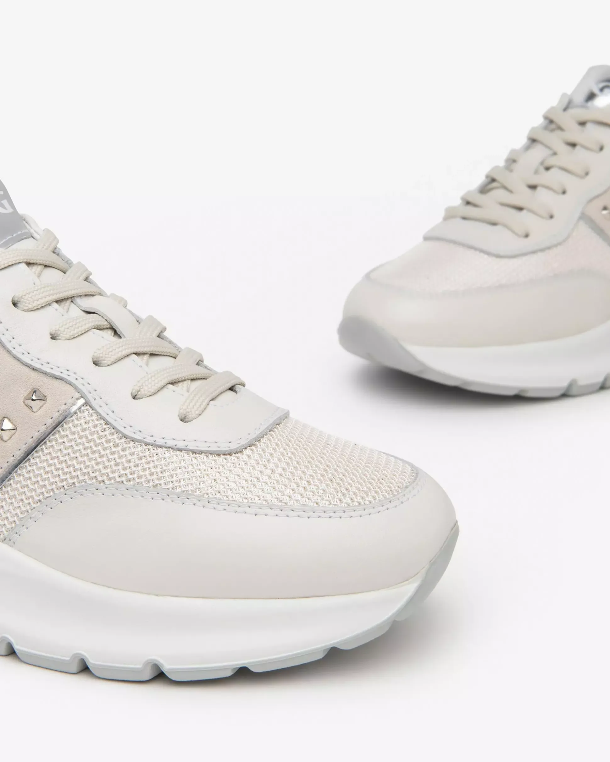 Sneakers Donna in Pelle, Suede e Tela