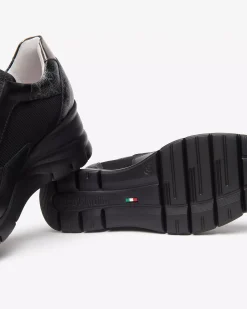 Sneakers Donna in Pelle, Tela e Materiale Tecnico