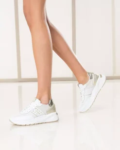 Sneakers Donna in Pelle, Tela e Materiale Tecnico