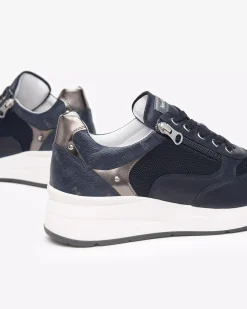 Sneakers Donna in Pelle, Tela e Materiale Tecnico