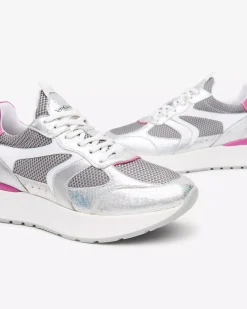Sneakers Donna in Pelle, Tela e Suede