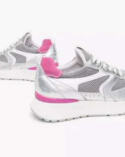 Sneakers Donna in Pelle, Tela e Suede
