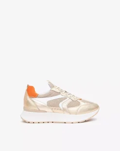 Sneakers Donna in Pelle, Tela e Suede
