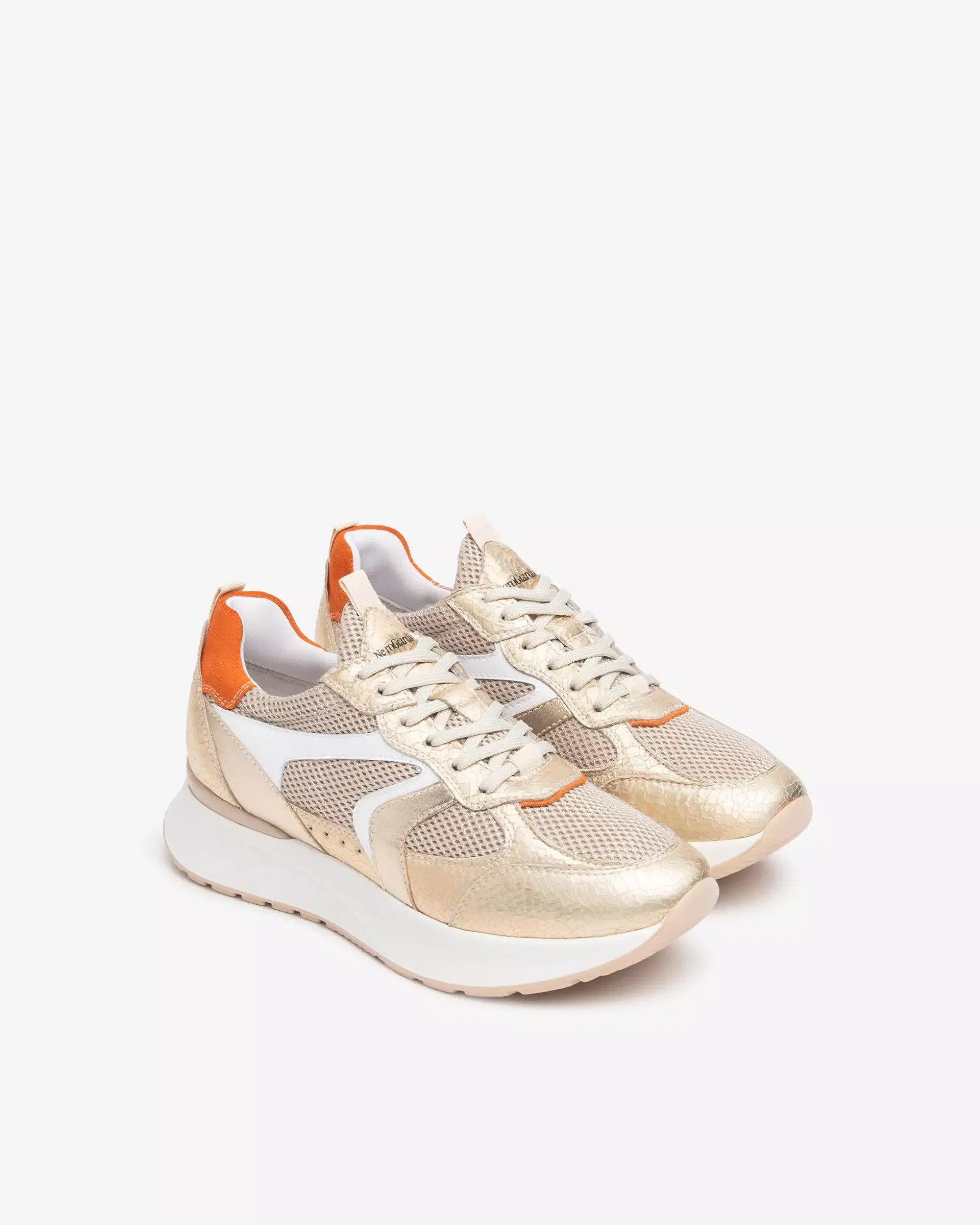 Sneakers Donna in Pelle, Tela e Suede
