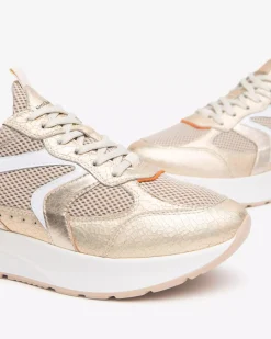 Sneakers Donna in Pelle, Tela e Suede