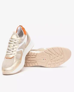 Sneakers Donna in Pelle, Tela e Suede