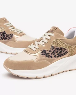 Sneakers Donna in Suede, Pelle e Materiale Tecnico