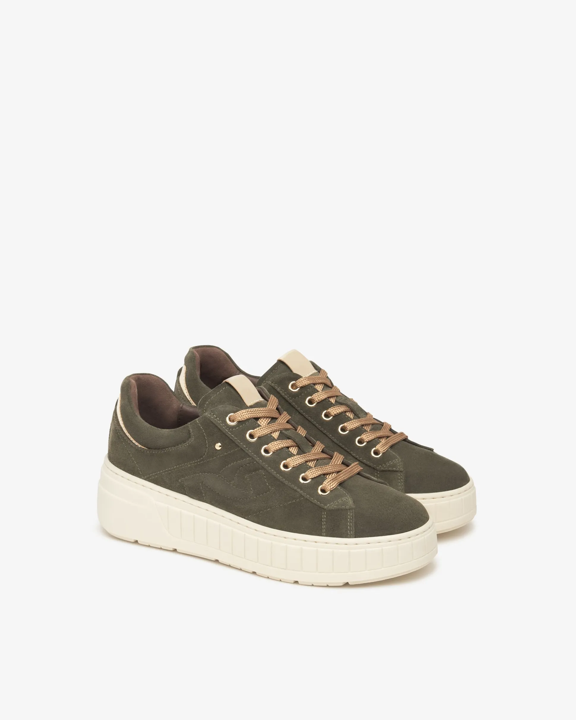 Sneakers Donna in Suede, Pelle e Materiale Tecnico