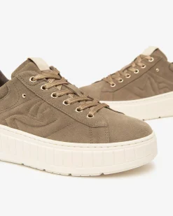 Sneakers Donna in Suede, Pelle e Materiale Tecnico
