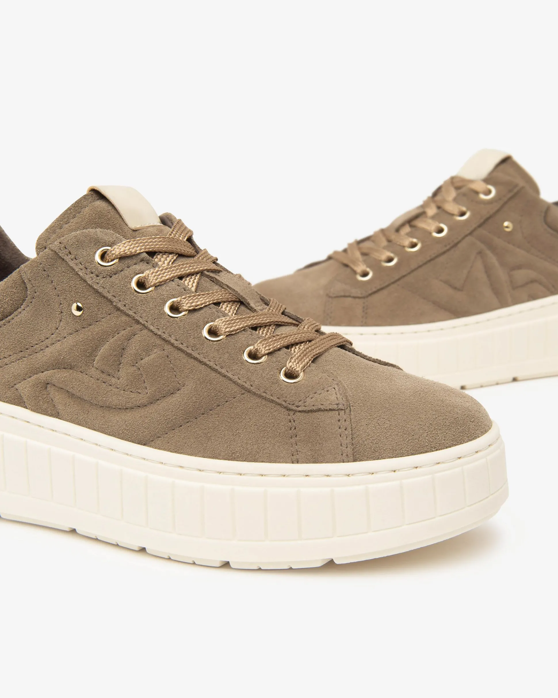 Sneakers Donna in Suede, Pelle e Materiale Tecnico