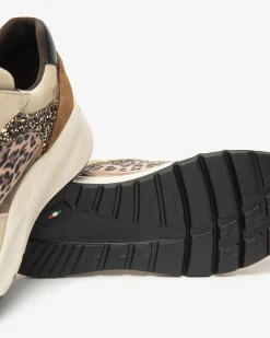 Sneakers Donna in Suede, Pelle e Materiale Tecnico