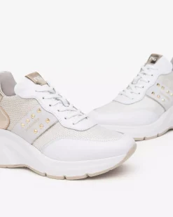 Sneakers Donna in Suede, Tela e Materiale Tecnico