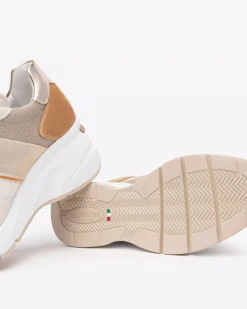 Sneakers Donna in Suede, Tela e Materiale Tecnico