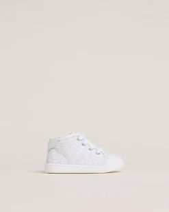 Sneakers Junior da Bambina in Tessuto e Pelle