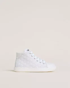 Sneakers Junior da Bambina in Tessuto e Pelle