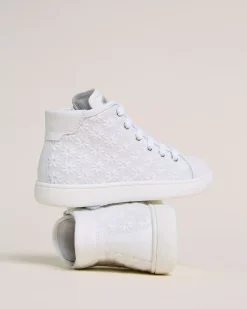 Sneakers Junior da Bambina in Tessuto e Pelle