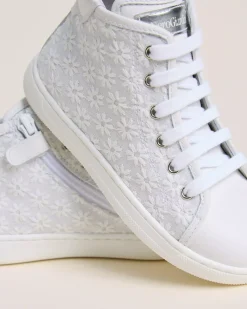 Sneakers Junior da Bambina in Tessuto e Pelle