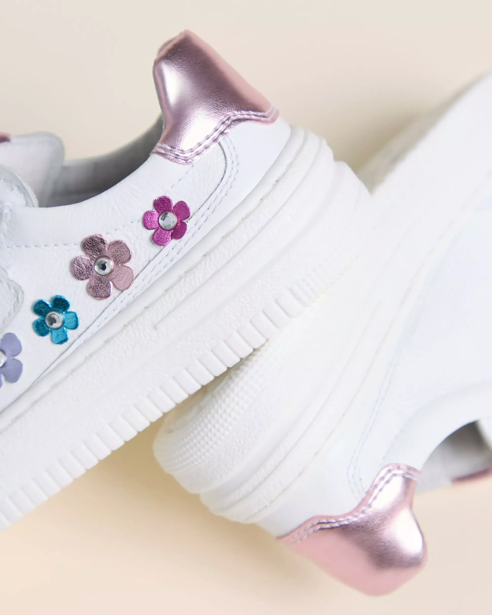 Sneakers Junior da Bambina in Pelle e Materiale Tecnico