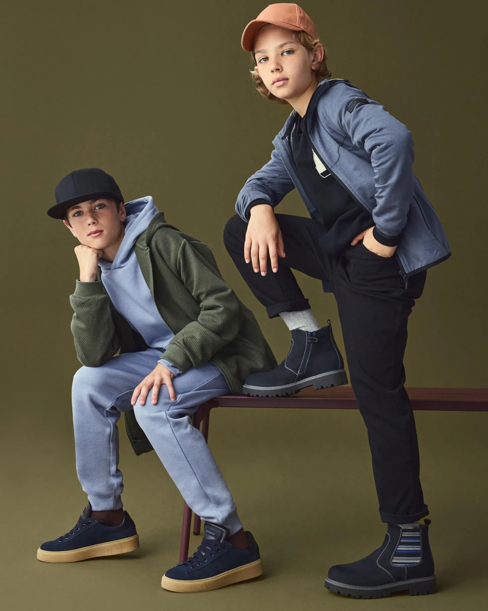 Sneakers Teen da Ragazzo in Camoscio e Pelle