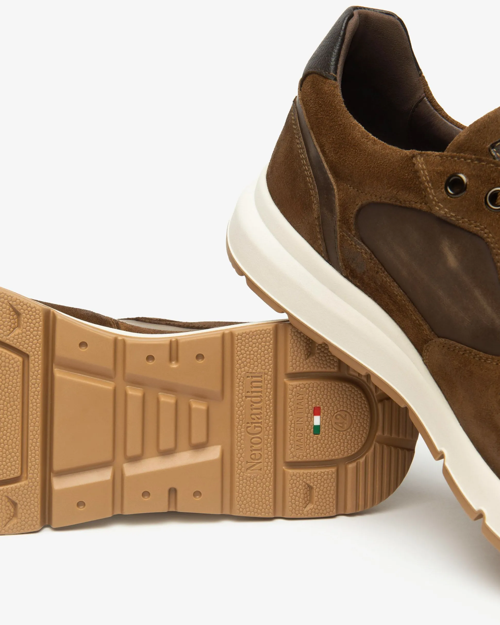 Sneakers Uomo Camoscio e Pelle