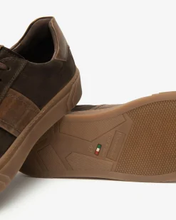 Sneakers Uomo in Camoscio e Pelle