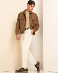 Sneakers Uomo in Camoscio e Pelle