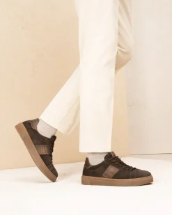 Sneakers Uomo in Camoscio e Pelle