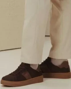 Sneakers Uomo in Camoscio e Pelle