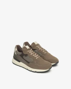 Sneakers Uomo in Camoscio, Pelle e Tela