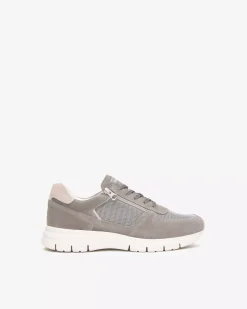 Sneakers Uomo in Camoscio e Tela