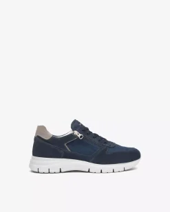 Sneakers Uomo in Camoscio e Tela