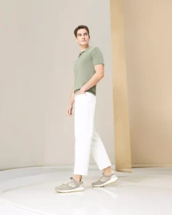 Sneakers Uomo in Camoscio, Pelle e Tela