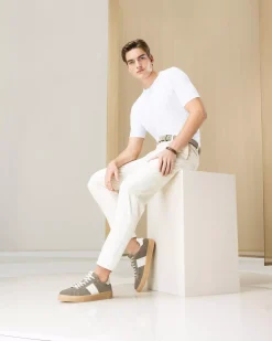 Sneakers Uomo in Camoscio e Pelle