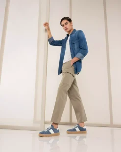 Sneakers Uomo in Camoscio e Pelle