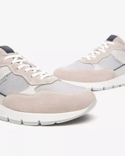 Sneakers Uomo in Pelle, Camoscio e Tela