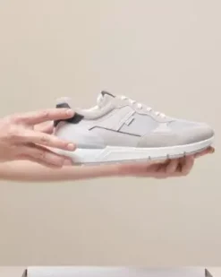 Sneakers Uomo in Pelle, Camoscio e Tela