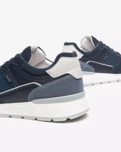 Sneakers Uomo in Pelle, Camoscio e Tela
