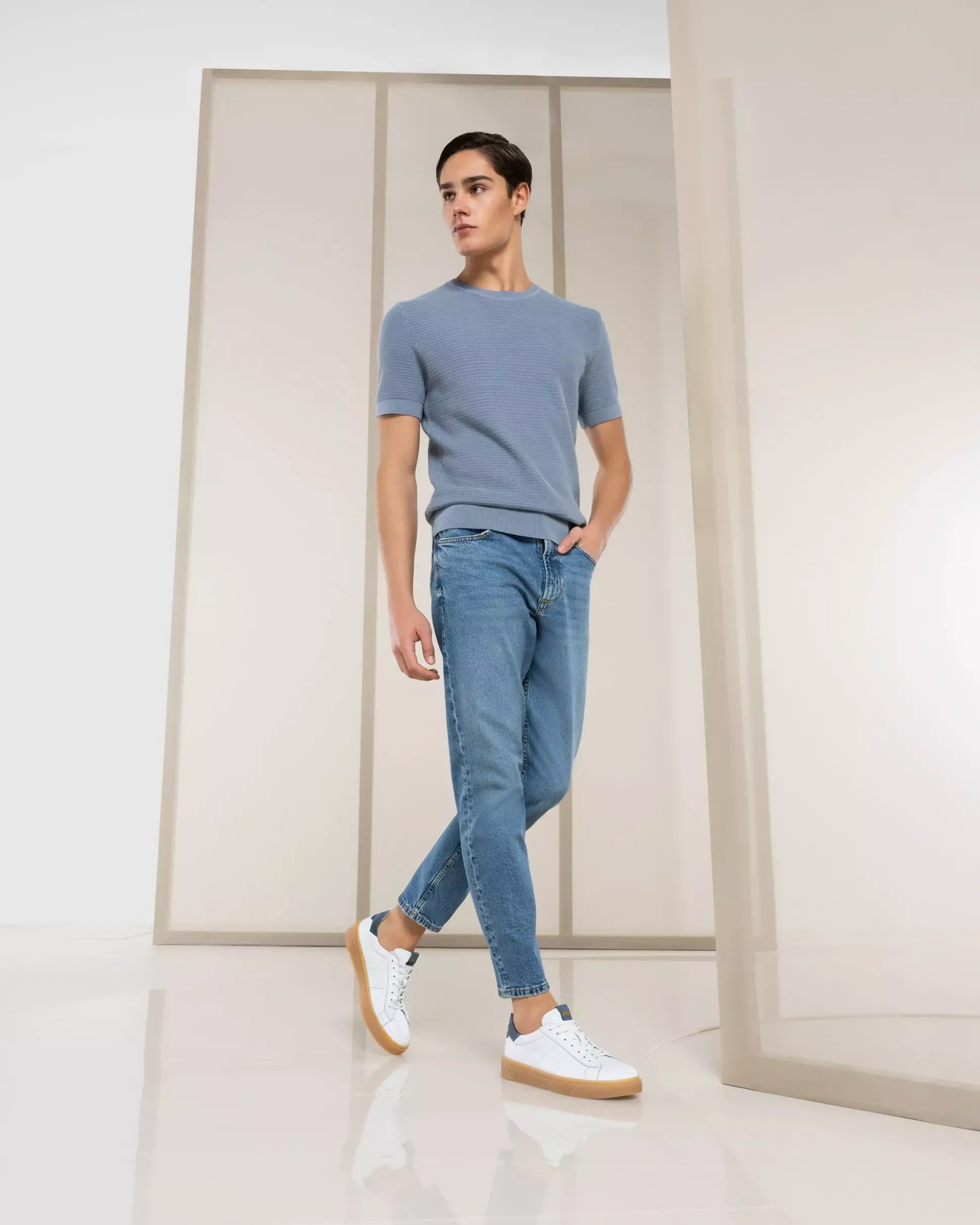 Sneakers Uomo in Pelle e Camoscio