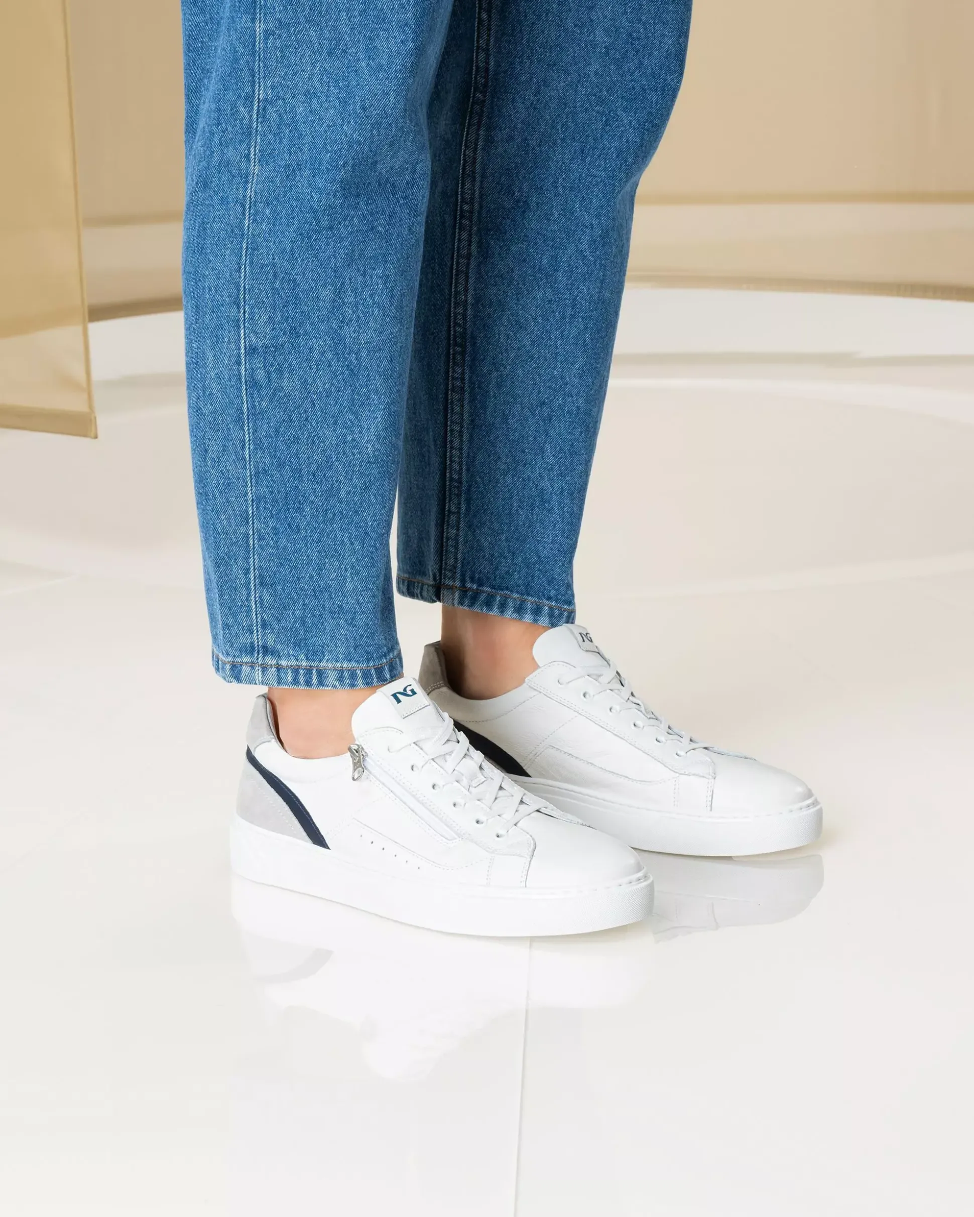 Sneakers Uomo in Pelle e Camoscio