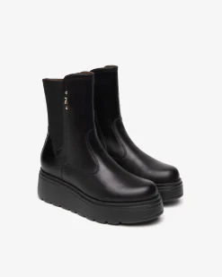 Stivaletti Donna in Pelle e Tessuto