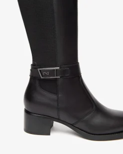 Stivali Donna in Pelle e Tessuto